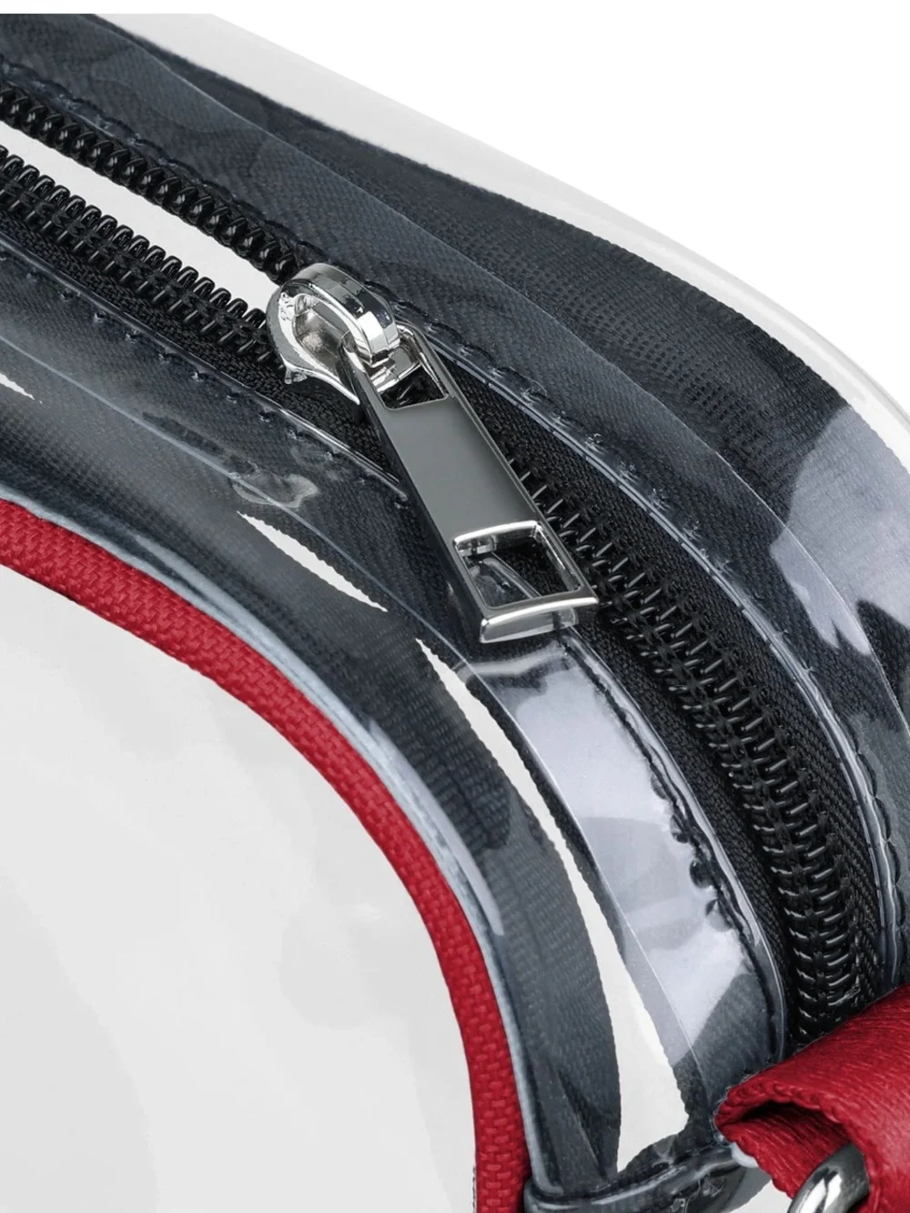Clear Crossbody Bag - Red & White